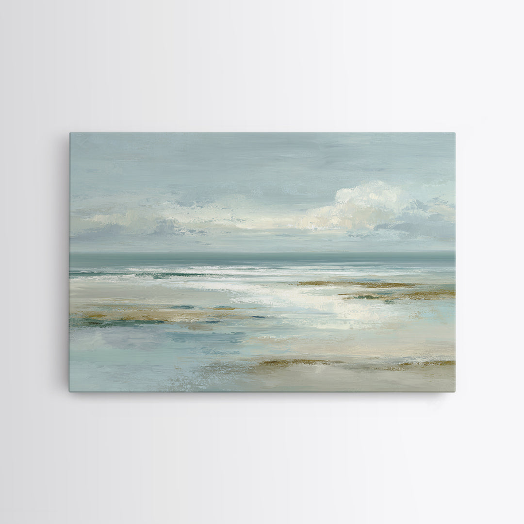 Peaceful Ocean Horizon Framed Canvas Print, Medical Office Art, Animal Art, Office Decor, Fine Art, Calm, Heart Anatomy Print, MOA-3x2-8