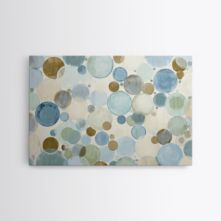 Abstract Cells and Circles as Soothing Pattern Framed Canvas Print, Medical Office Art, Biology Art, Office Decor, Abstract Art, MOA-3x2-81