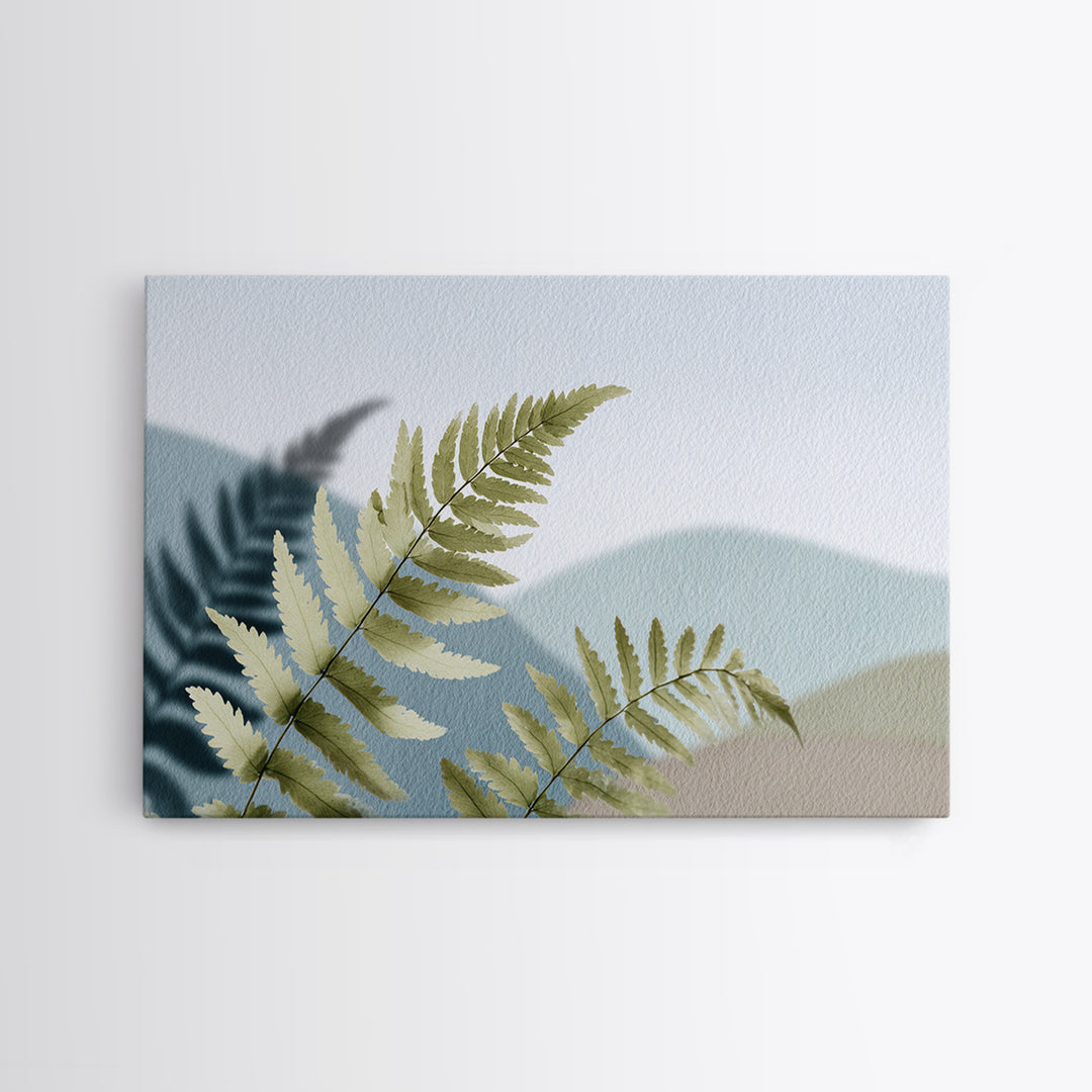 Minimal Green Fern Specimen Canvas Print, Medical Office Art, Boho Decor, Office Decor, Fine Art, Calm, Printable Wall Art, MOA-3x2-84