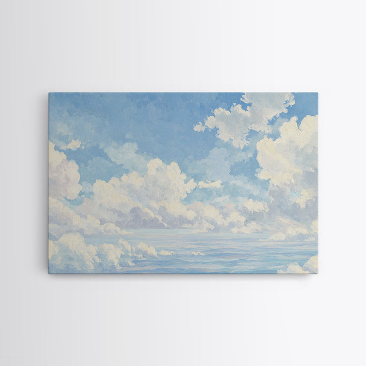 Sky and Cloud Scene Framed Canvas Print, Medical Office Art, Nurse Wall Art, Office Decor, Fine Art, Calm, Room Decor, MOA-3x2-85