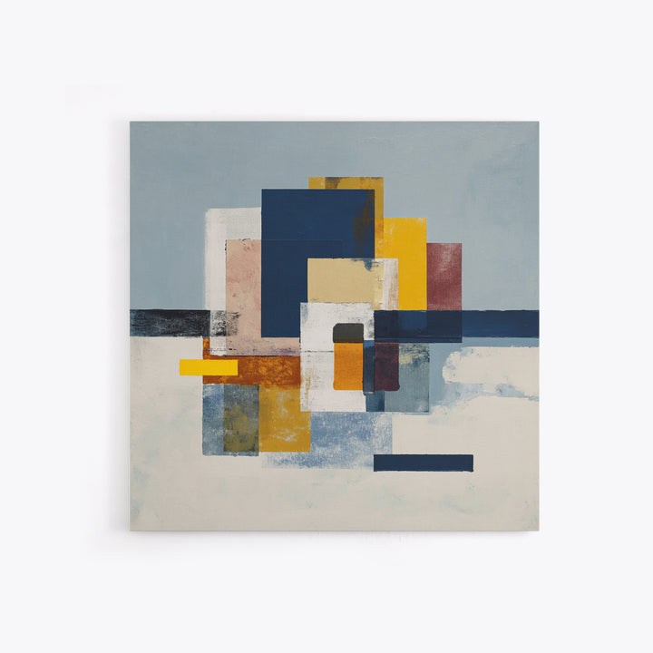 Bold Abstract Composition Framed Canvas Print, Modern Art, Art Print, Living Room Decor, Abstract Art, Modern, MOD-1x1-73