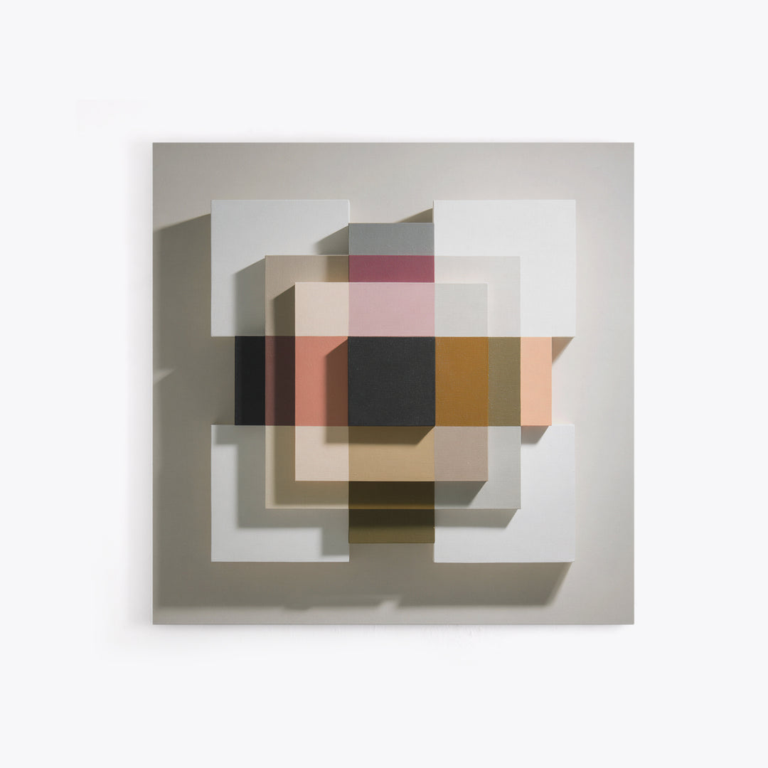 Minimal Sculpture Shapes Painted Framed Canvas Print, Modern Art, Canvas, Living Room Decor, Fine Art, Modern, Boho Wall Art, MOD-1x1-8