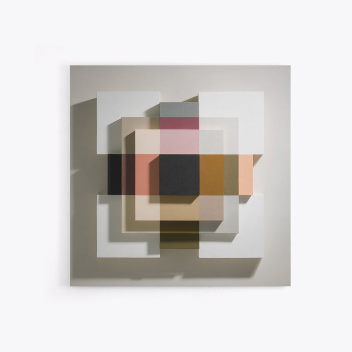 Minimal Sculpture Shapes Painted Framed Canvas Print, Modern Art, Canvas, Living Room Decor, Fine Art, Modern, Boho Wall Art, MOD-1x1-8