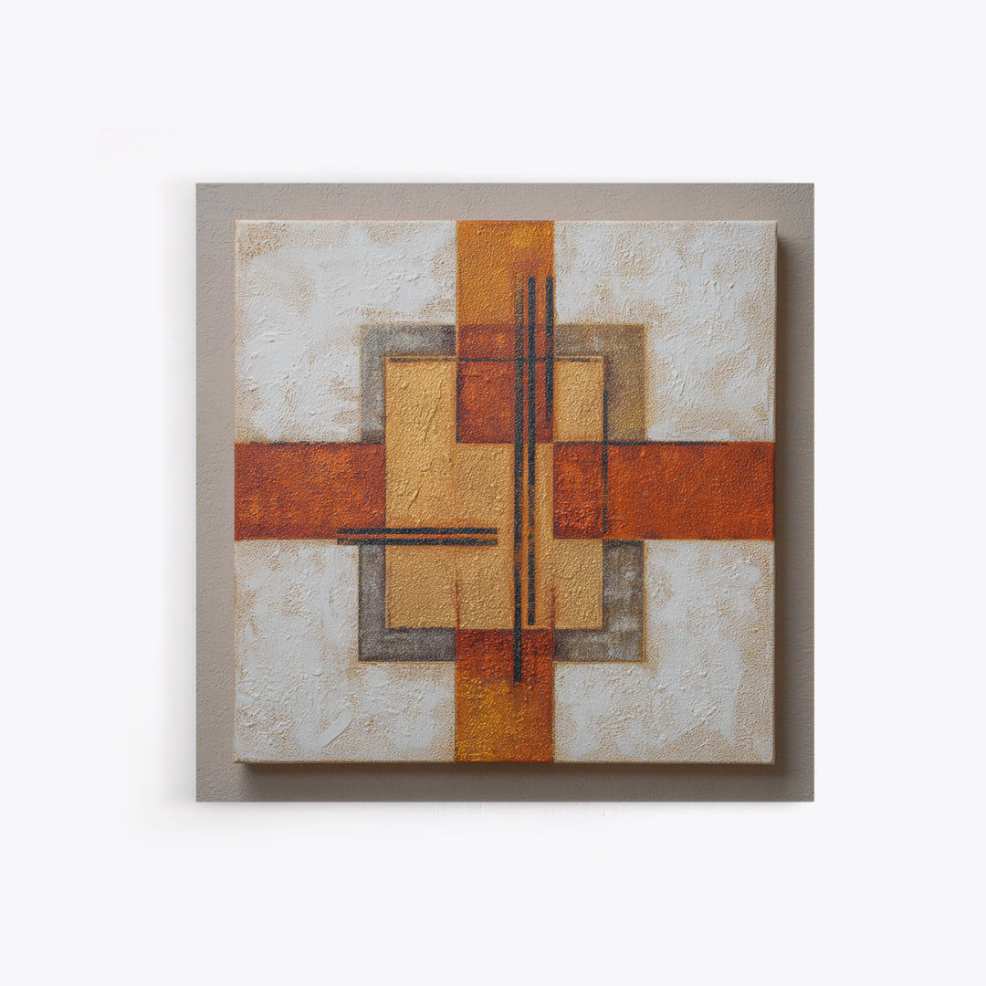 Urban Window Grid Transformed into Abstraction Canvas Print, Modern Art, Mid Century Modern Art, Living Room Decor, Modern, MOD-1x1-84