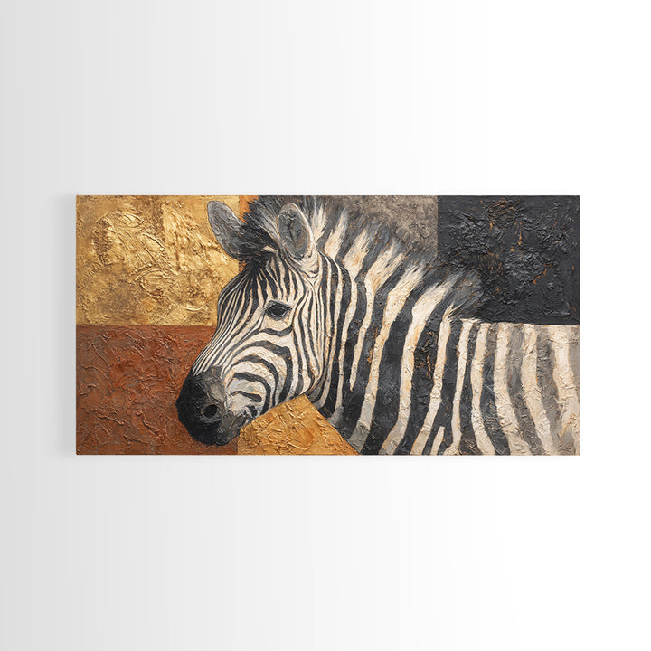 Modern Animal Portrait Framed Canvas Print, Modern Art, Statement Artwork, Living Room Decor, Oil Painting, Modern, Wall Decor, MOD-2x1-18