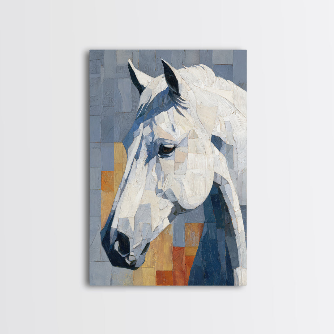 Contemporary Horse Portrait Canvas Print, Modern Art, Art Print, Living Room Decor, Fine Art, Modern, Printable Wall Art, MOD-2x3-23