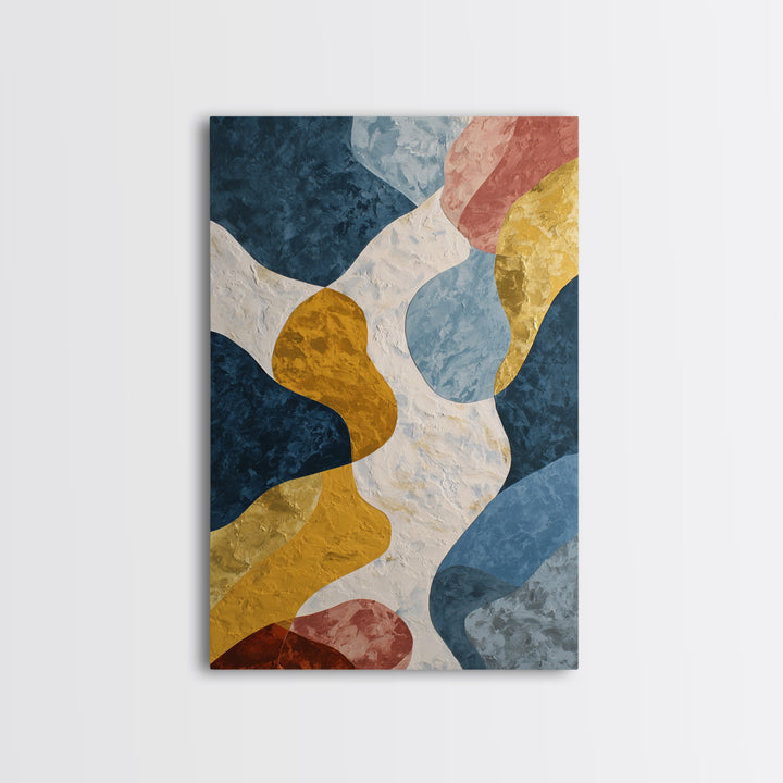 Large Marble Texture Abstract Framed Canvas Print, Modern Art, Boho Decor, Living Room Decor, Abstract Art, Modern, Wall Decor, MOD-2x3-48