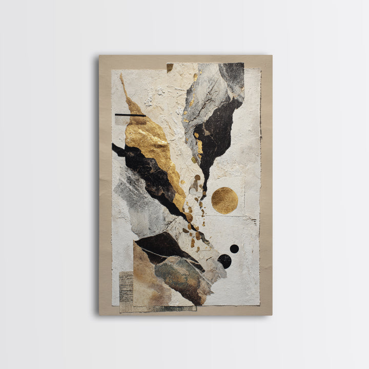 Abstract Circular Forms Framed Canvas Print, Modern Art, Room Decor, Living Room Decor, Fine Art, Modern, Mid Century Modern, MOD-2x3-51