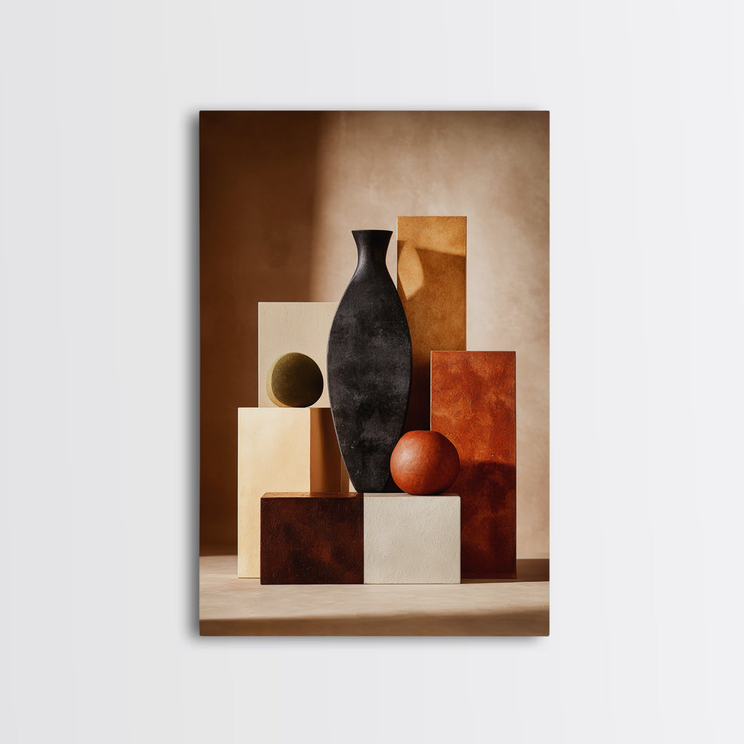 Modern Still Life Framed Canvas Print, Modern Art, Art Deco, Living Room Decor, Fine Art, Modern, Living Room Wall Art, MOD-2x3-93