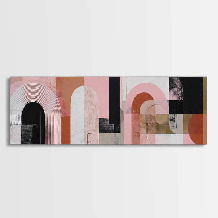 Architectural Arch Composition Canvas Print, Modern Art, Canvas Print, Living Room Decor, Oil Painting, Modern, MOD-3x1-61