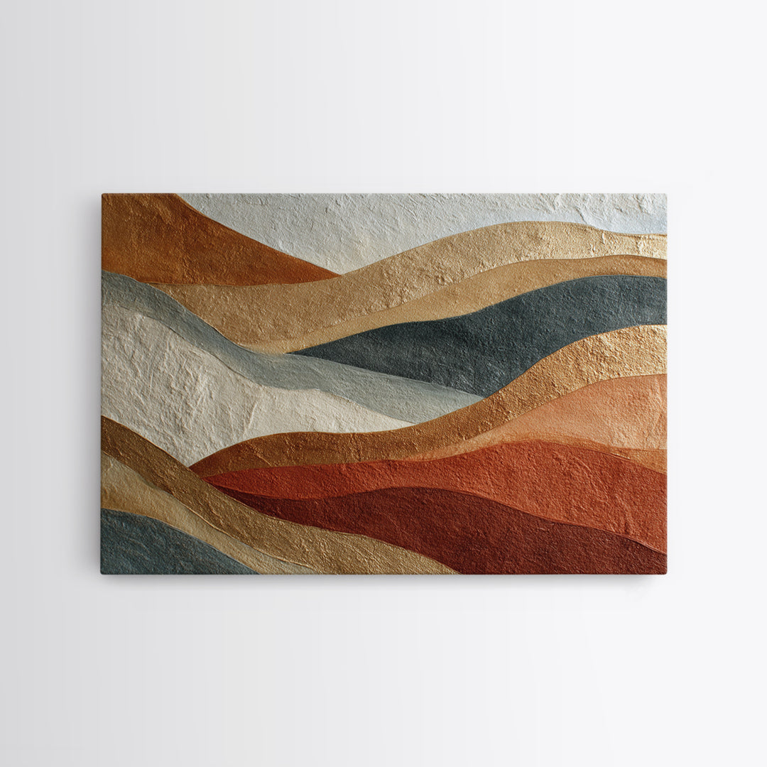 Modern Coastal Landscape Canvas Print, Modern Art, Mid Century Modern, Living Room Decor, Fine Art, Modern, Boho Wall Decor, MOD-3x2-22