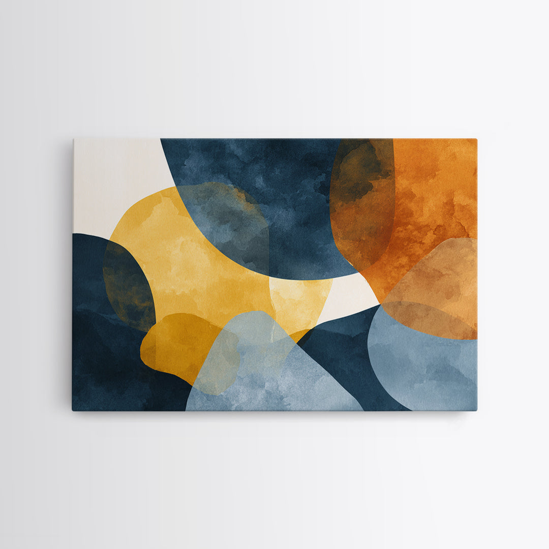 Bold Abstract Composition Framed Canvas Print, Modern Art, Abstract Wall Art, Living Room Decor, Modern, Neutral Decor, MOD-3x2-5