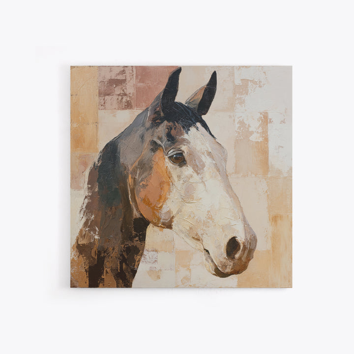 Sepia Horse Portrait Framed Canvas Print, Monochrome Art, Living Room Decor, Fine Art, Mono, Gallery Decor, Wall Decor, MON-1x1-2
