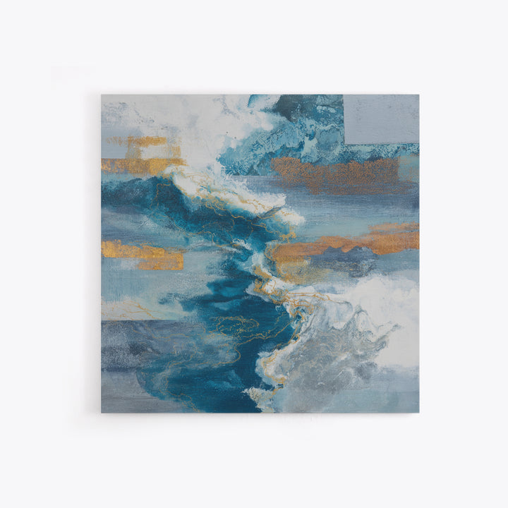All Blue Ocean Abstraction Canvas Print, Monochrome Art, Neutral Decor, Living Room Decor, Fine Art, Mono, Home Decor, MON-1x1-25