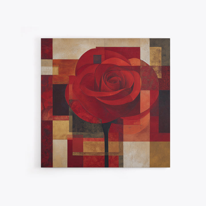 Single Red Rose Rendered Only Canvas Print, Monochrome Art, Apartment Decor, Living Room Decor, Fine Art, Mono, Moody Wall Art, MON-1x1-31