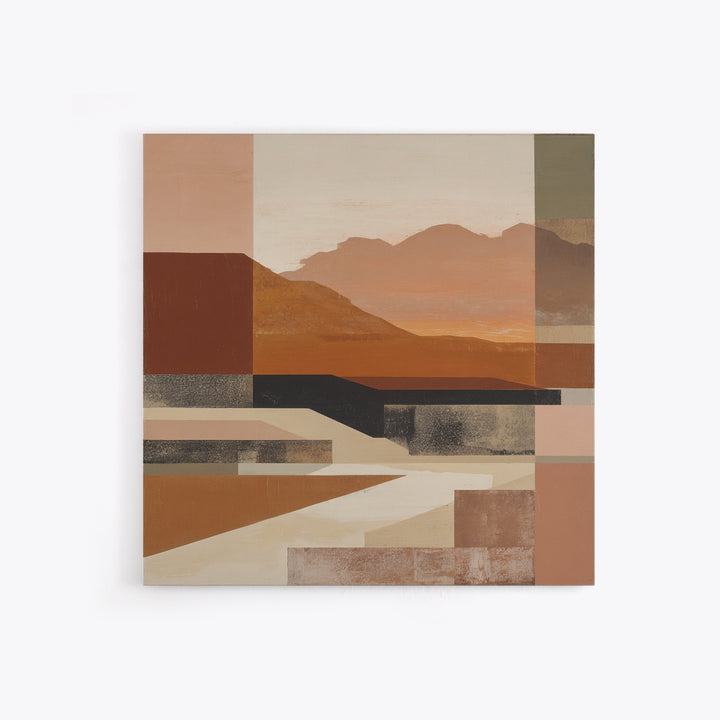 Warm Brown Desert Landscape Framed Canvas Print, Monochrome Art, Fine Art Print, Living Room Decor, Mono, Digital Prints, MON-1x1-33