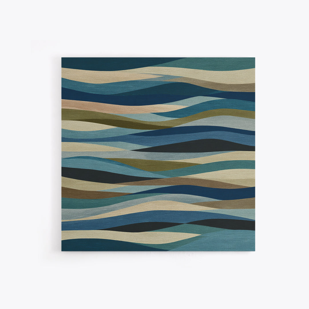 All Blue Ocean Abstraction Canvas Print, Monochrome Art, Neutral Decor, Living Room Decor, Fine Art, Mono, Home Decor, MON-1x1-49