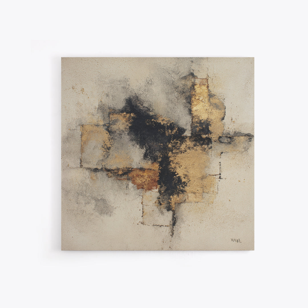 Black Ink Abstract Framed Canvas Print, Monochrome Art, Dark Academia Decor, Living Room Decor, Abstract Art, Mono, Wall Decor, MON-1x1-6
