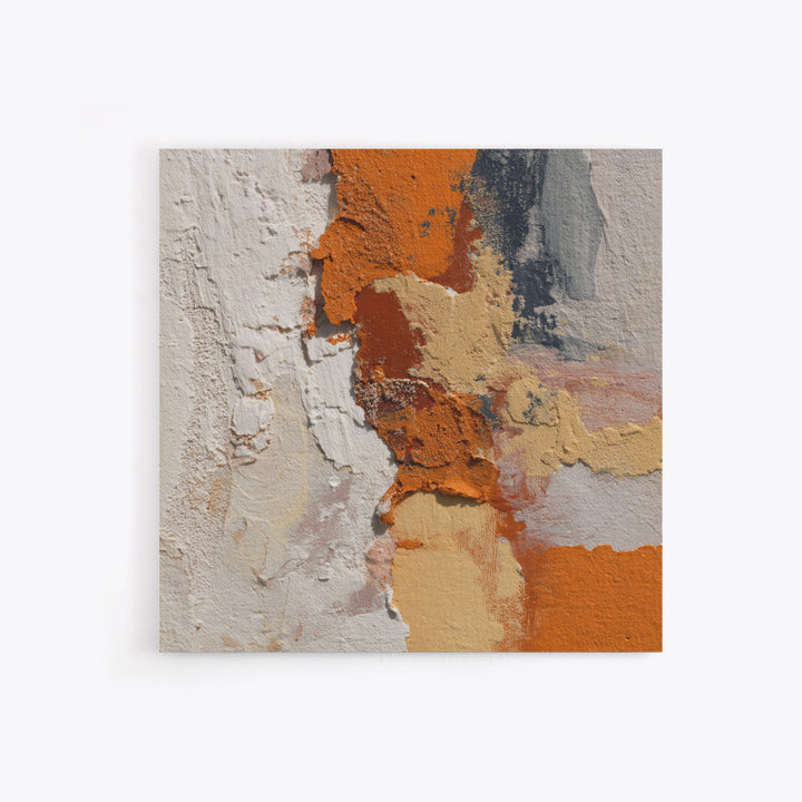 Burnt Orange Canyon Abstraction Framed Canvas Print, Monochrome Art, Textured Painting, Living Room Decor, Oil Painting, Mono, MON-1x1-88