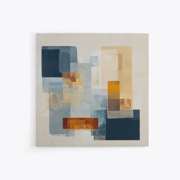 Cream on Cream Minimalist Forms Canvas Print, Monochrome Art, Moody Wall Art, Living Room Decor, Fine Art, Mono, MON-1x1-94