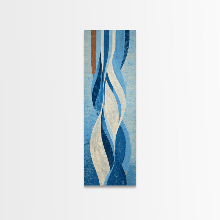 All Blue Ocean Abstraction Canvas Print, Monochrome Art, Fine Art Print, Living Room Decor, Oil Painting, Mono, Digital Prints, MON-1x3-13