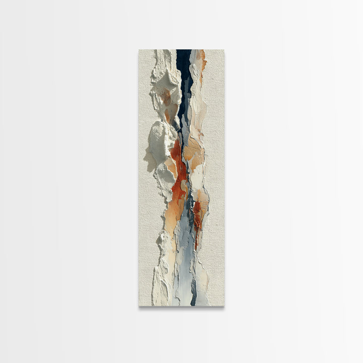 Ivory White Plaster Texture Composition Canvas Print, Monochrome Art, Room Decor, Living Room Decor, Mono, Mid Century Modern, MON-1x3-17