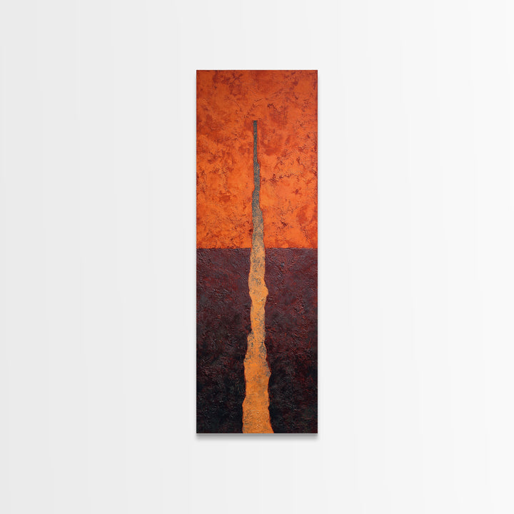 Burnt Orange Canyon Abstraction Canvas Print, Monochrome Art, Room Decor, Living Room Decor, Fine Art, Mono, Mid Century Modern, MON-1x3-28