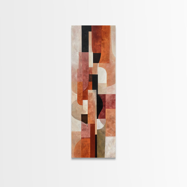 Burnt Orange Canyon Abstraction Framed Canvas Print, Monochrome Art, Home Decor, Living Room Decor, Mono, Bedroom Decor, MON-1x3-52