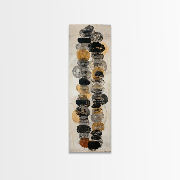 Black Ink Abstract Framed Canvas Print, Monochrome Art, Neutral Decor, Living Room Decor, Abstract Art, Mono, Home Decor, MON-1x3-66