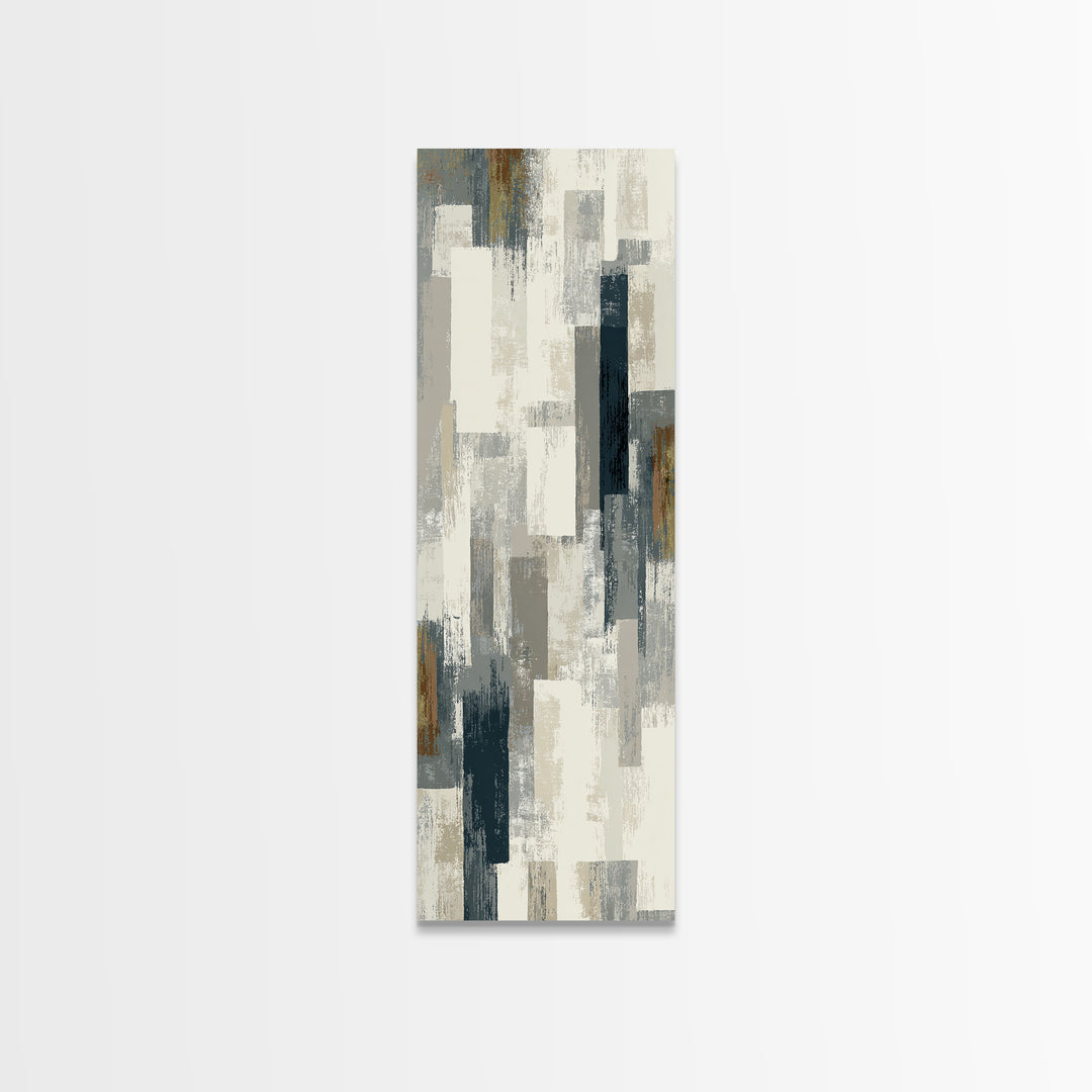 Cream on Cream Minimalist Forms Canvas Print, Monochrome Art, Gallery Decor, Living Room Decor, Oil Painting, Mono, MON-1x3-82