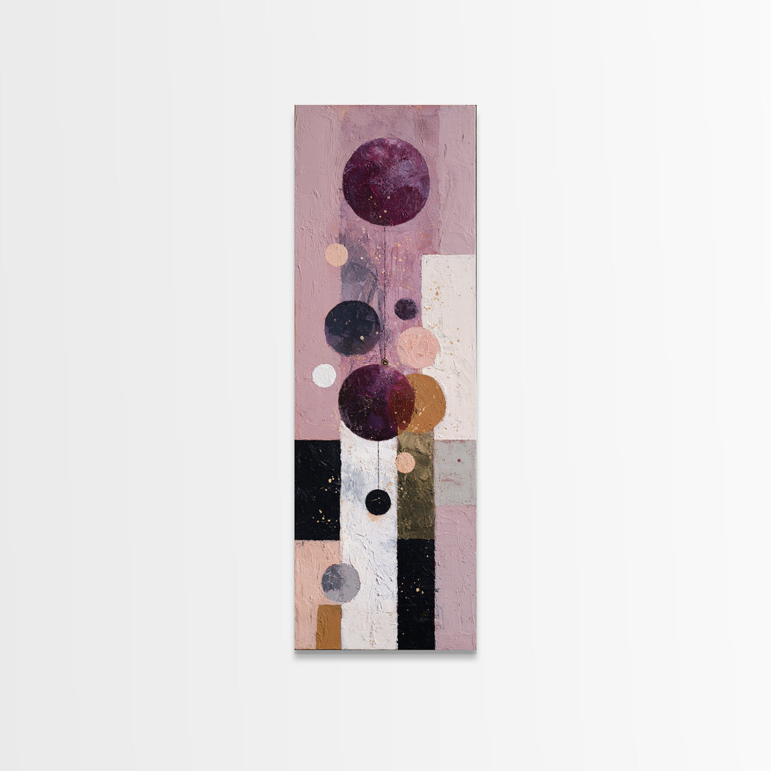 Purple Night Sky Canvas Print, Monochrome Art, Wallpaper Mural, Living Room Decor, Watercolor Art, Mono, Textured Painting, MON-1x3-99
