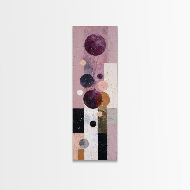 Purple Night Sky Canvas Print, Monochrome Art, Wallpaper Mural, Living Room Decor, Watercolor Art, Mono, Textured Painting, MON-1x3-99
