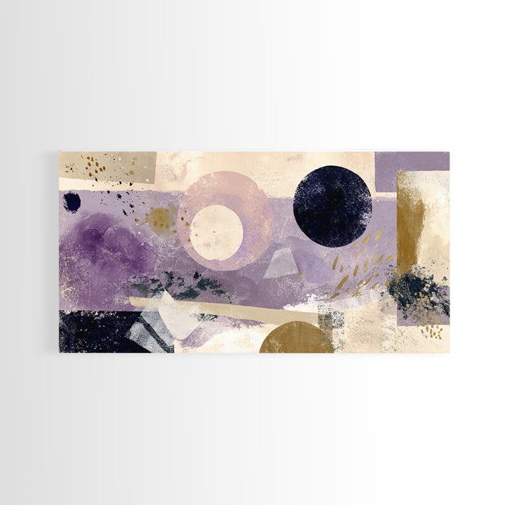 Purple Night Sky Framed Canvas Print, Monochrome Art, Living Room Decor, Fine Art, Mono, Gallery Decor, Neutral Decor, MON-2x1-11