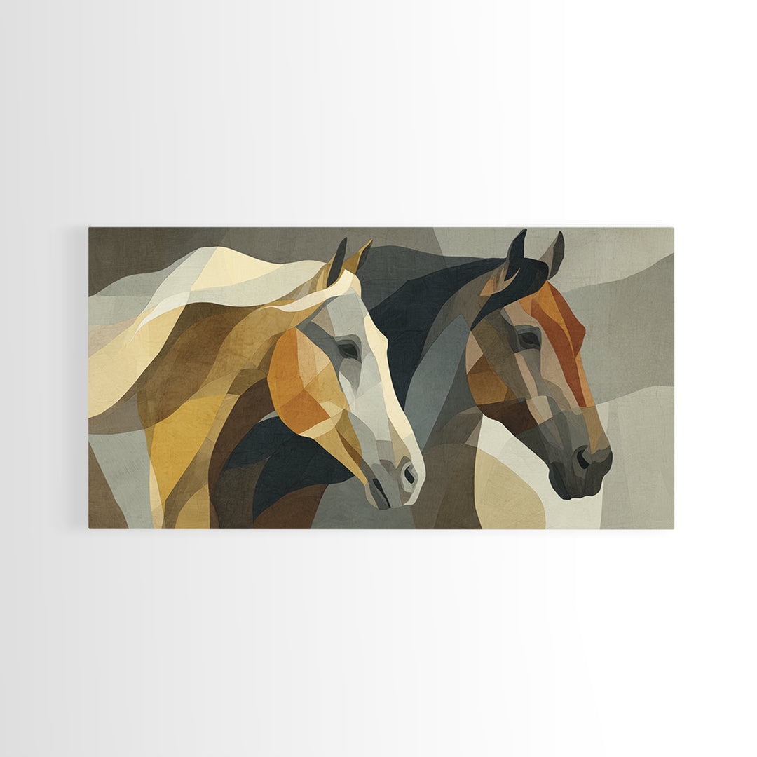 Sepia Horse Portrait Canvas Print, Monochrome Art, Digital Prints, Living Room Decor, Fine Art, Mono, Apartment Decor, MON-2x1-70