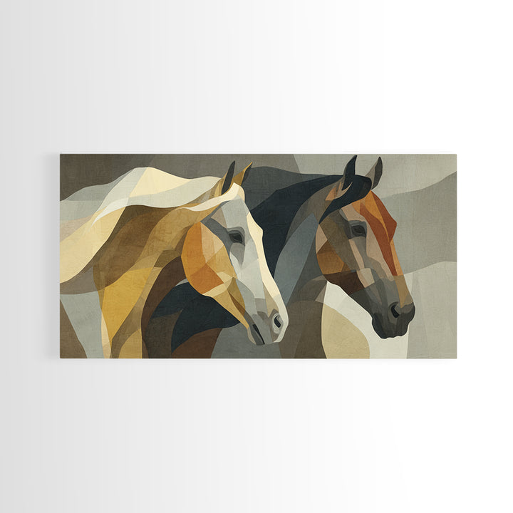 Sepia Horse Portrait Canvas Print, Monochrome Art, Digital Prints, Living Room Decor, Fine Art, Mono, Apartment Decor, MON-2x1-70