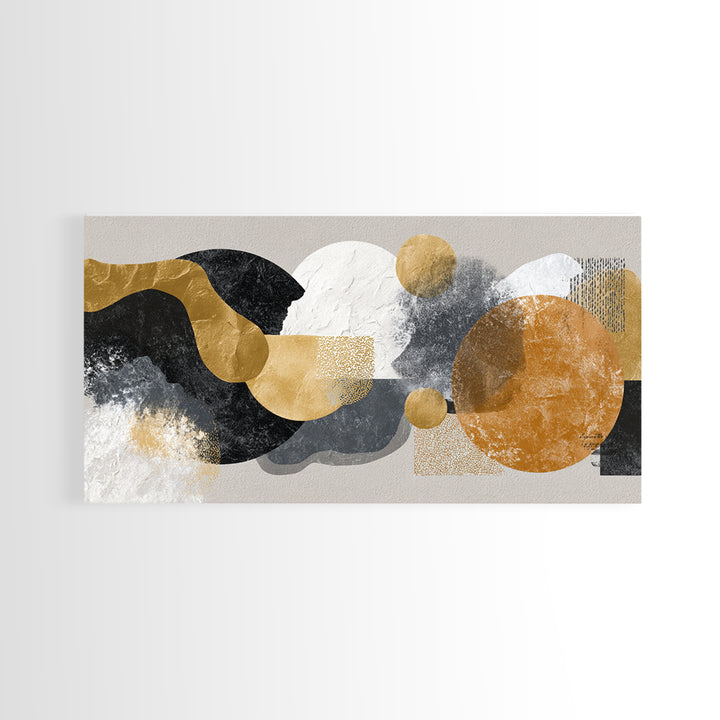 Ivory White Plaster Texture Composition Canvas Print, Monochrome Art, Printable Wall Art, Living Room Decor, Fine Art, Mono, MON-2x1-73
