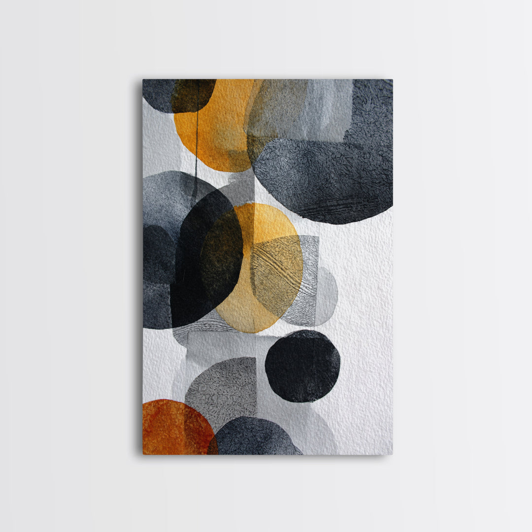 Black Ink Abstract Canvas Print, Monochrome Art, Luxury Decor, Living Room Decor, Abstract Art, Mono, Printable Wall Art, MON-2x3-14