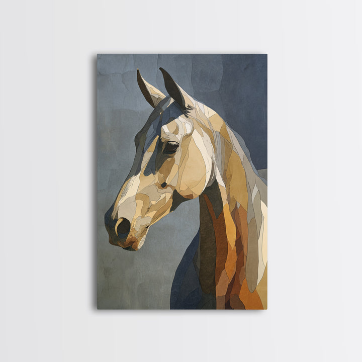 Sepia Horse Portrait Canvas Print, Monochrome Art, Art Print, Living Room Decor, Mono, Printable Art, Dark Academia Decor, MON-2x3-58