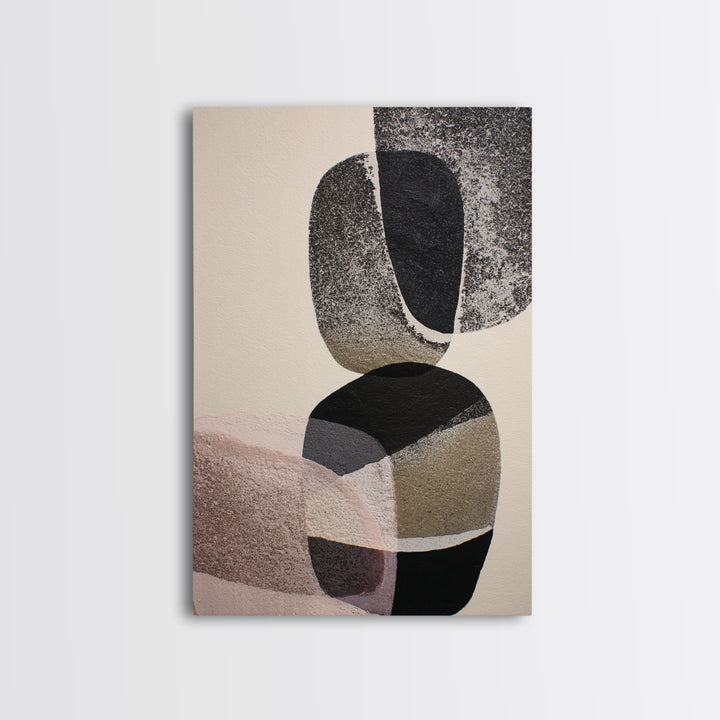 Black Ink Abstract Canvas Print, Monochrome Art, Digital Art, Living Room Decor, Fine Art, Mono, Dark Academia Decor, MON-2x3-62