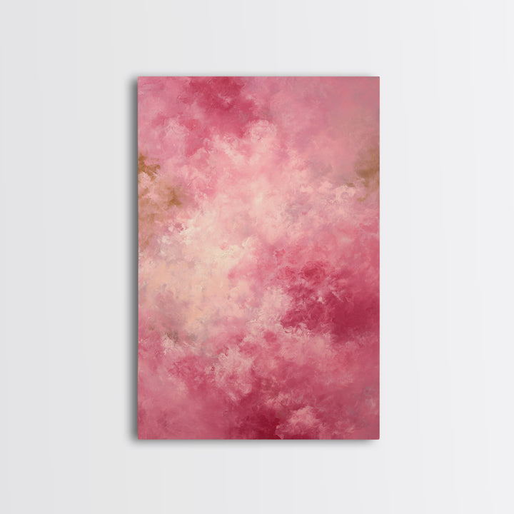 All Pink Cloudscape Framed Canvas Print, Monochrome Art, Mid Century Modern, Living Room Decor, Fine Art, Mono, Boho Wall Art, MON-2x3-68