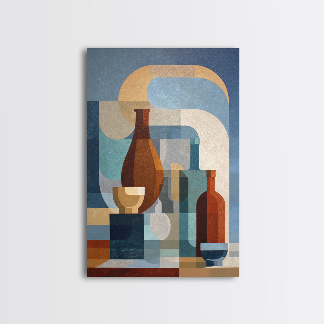 Brown Leather and Whiskey Still Life Canvas Print, Monochrome Art, Poster, Living Room Decor, Fine Art, Mono, Textured Wall Art, MON-2x3-79