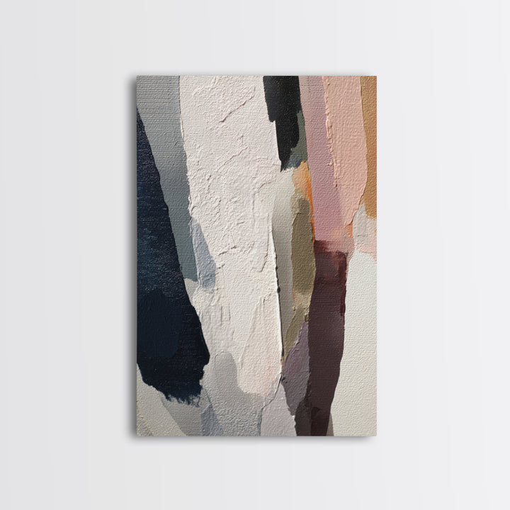 Blue Mountain Ridge Layers Framed Canvas Print, Monochrome Art, Boho Wall Art, Living Room Decor, Fine Art, Mono, Neutral Decor, MON-2x3-8
