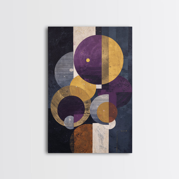 Purple Night Sky Canvas Print, Monochrome Art, Printable Art, Living Room Decor, Oil Painting, Mono, Minimalist Wall Art, MON-2x3-95