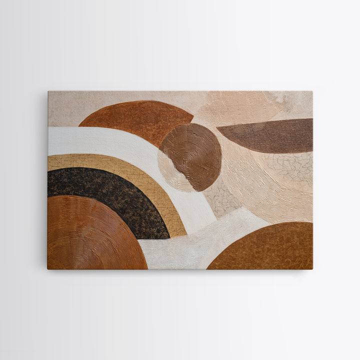 Warm Brown Desert Landscape Canvas Print, Monochrome Art, Dopamine Decor, Living Room Decor, Fine Art, Mono, Modern Decor, MON-3x2-37