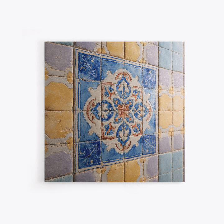 Ornate Zellige Tile Pattern Canvas Print, Moroccan Art, Art, Living Room Decor, Fine Art, Marrakesh, Modern Wall Art, MOR-1x1-49