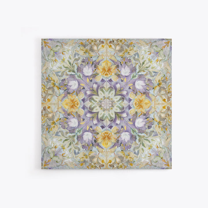 Henna Floral Ornament Pattern Framed Canvas Print, Moroccan Art, Printable Wall Art, Living Room Decor, Oil Painting, Marrakesh, MOR-1x1-8