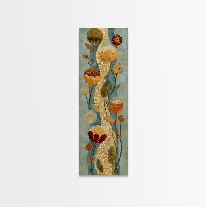 Henna Floral Ornament Pattern Canvas Print, Moroccan Art, Moroccan, Living Room Decor, Oil Painting, Marrakesh, Travel Wall Art, MOR-1x3-44