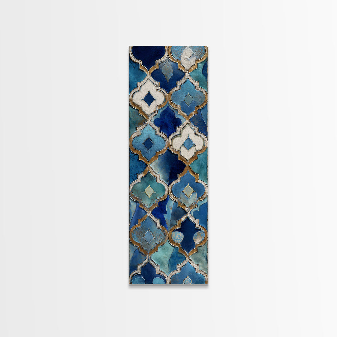 Islamic Geometric Rosette Canvas Print, Moroccan Art, Set of 3 Prints, Living Room Decor, Abstract Art, Marrakesh, Modern Rug, MOR-1x3-48