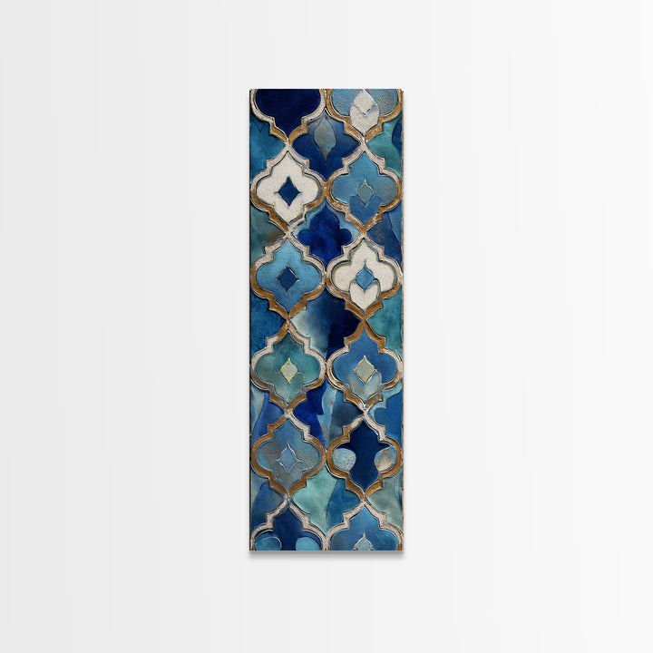Islamic Geometric Rosette Canvas Print, Moroccan Art, Set of 3 Prints, Living Room Decor, Abstract Art, Marrakesh, Modern Rug, MOR-1x3-48