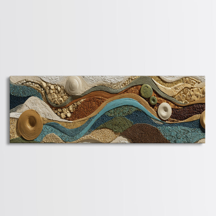 Sahara Dune Waves Framed Canvas Print, Moroccan Art, Neutral Wall Art, Living Room Decor, Fine Art, Marrakesh, MOR-3x1-12